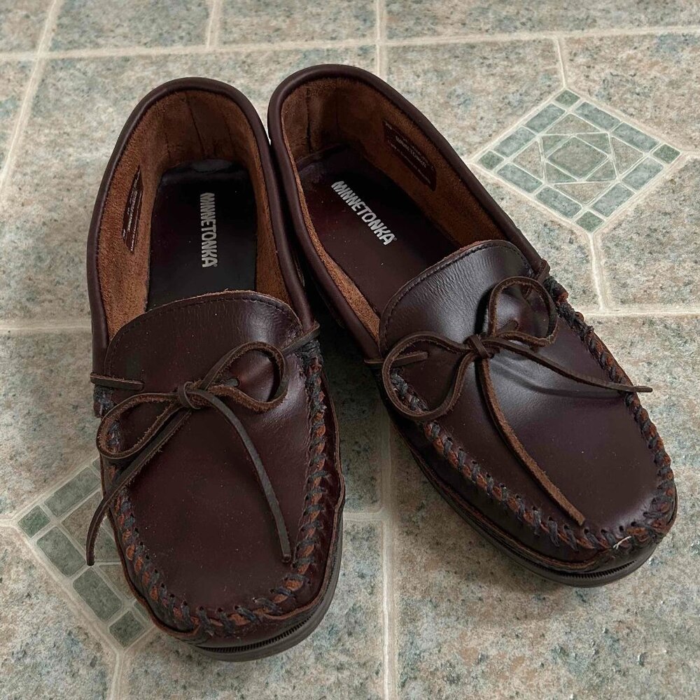 Mens Minnetonka Leather Moccasins